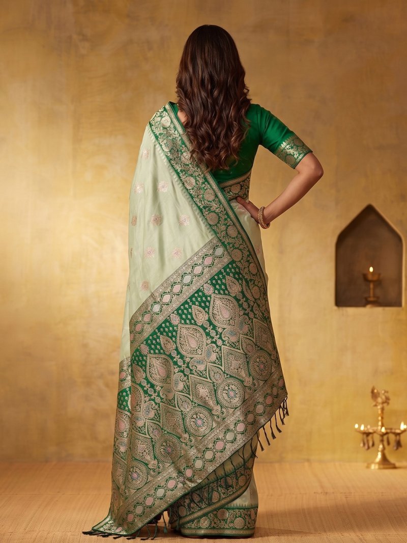 Geetanjali By Ast Silk Blend With Rich Zari Work Saree